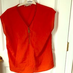 Michael Kors zip front shirt